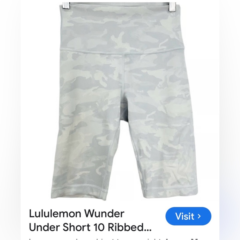Lululemon Athletica Gray Camo Shorts